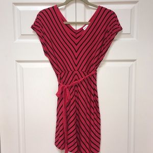 Motherhood Maternity Black & Pink Striped Top